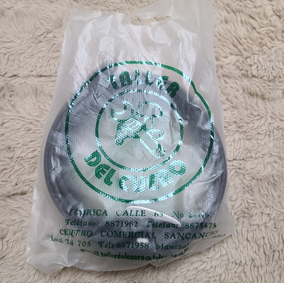 Taller Del CuerpMen's Black Leather Belt Size 40 - Picture 3 of 8